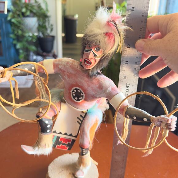 Vintage Native American Hoop Dancer Kachina Doll 14" - Picture 11 of 11